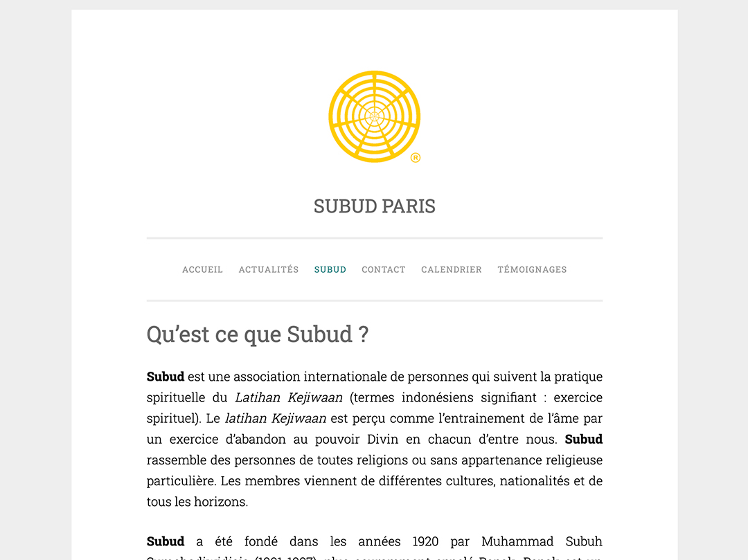 Subud Paris Website