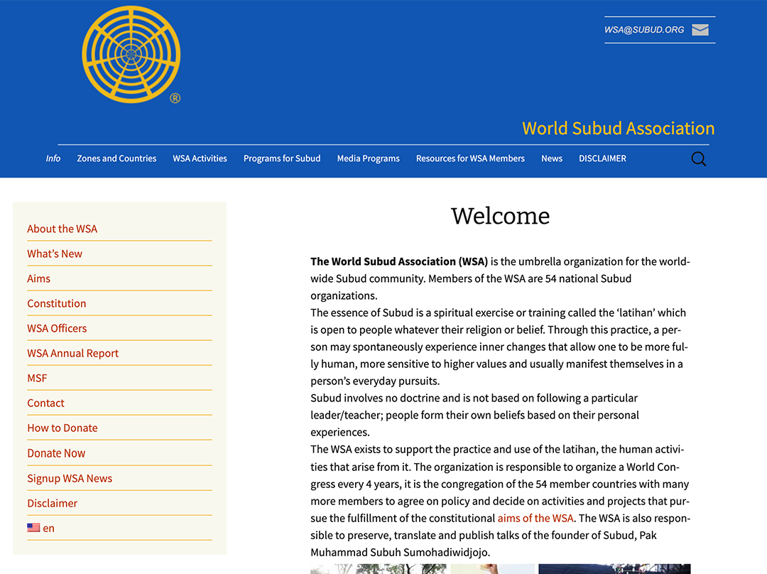 World Subud Association Website